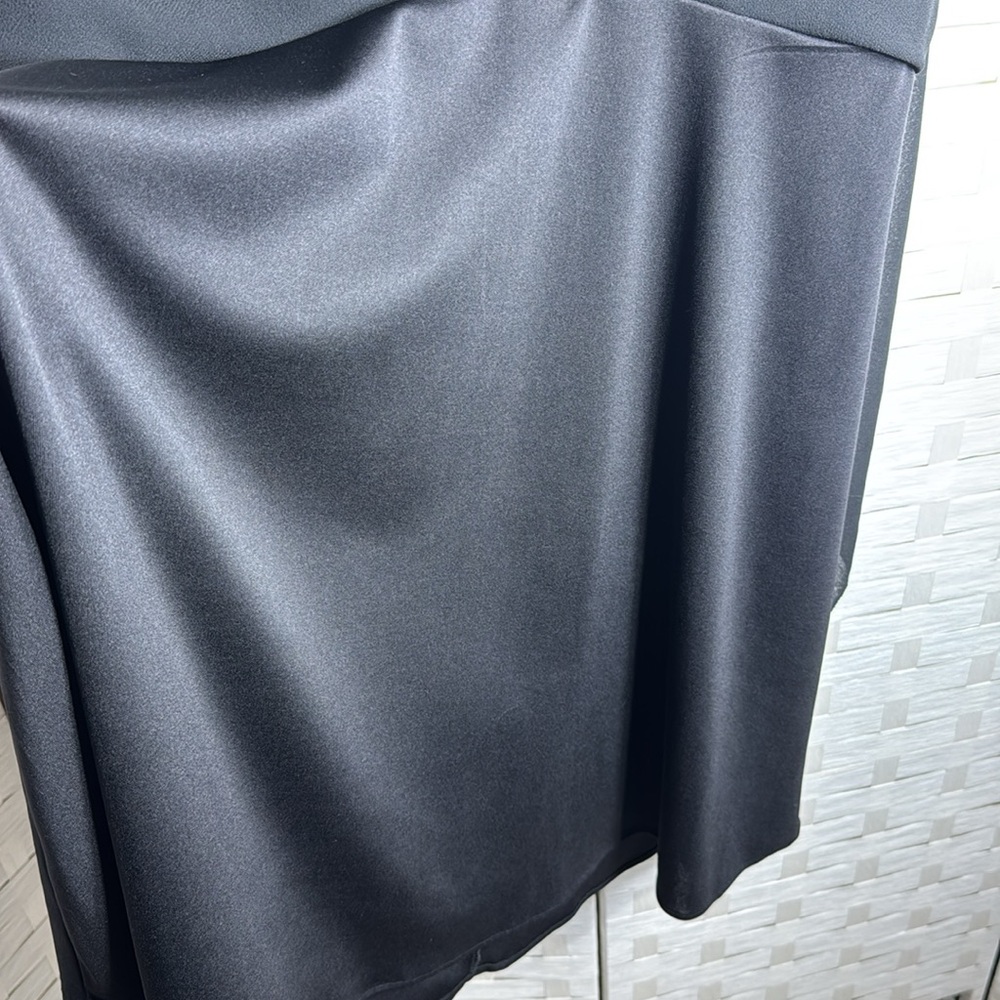 Scarlett Women’s Basic Black Halter Y2K Waist Pleating Swing Dress Size 16W - Picture 7 of 12